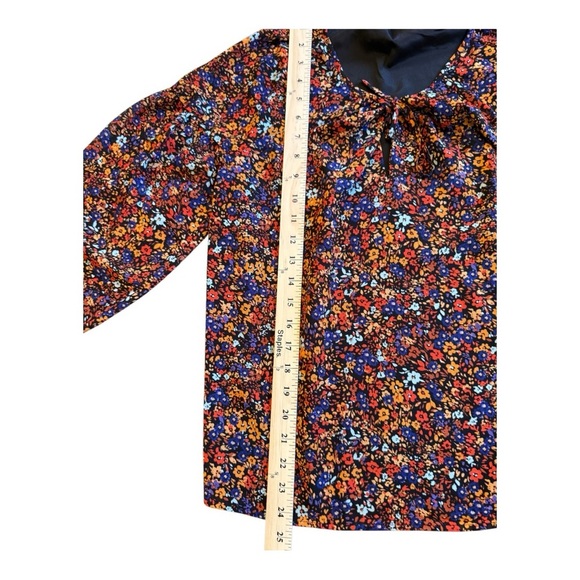 NWOT J. Crew Factory Floral Crinkle Peasant Top Size Small S - Picture 7 of 8